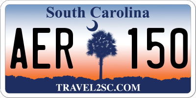 SC license plate AER150