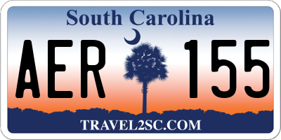 SC license plate AER155