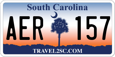 SC license plate AER157