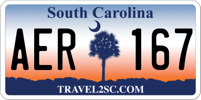 SC license plate AER167