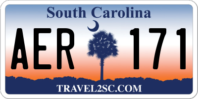 SC license plate AER171