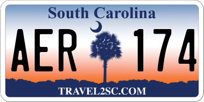SC license plate AER174