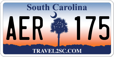 SC license plate AER175