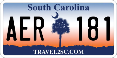 SC license plate AER181