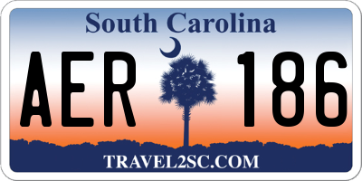 SC license plate AER186