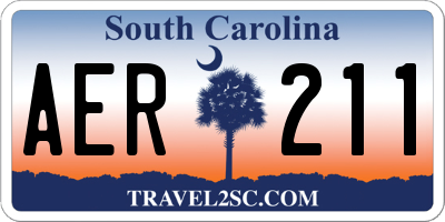 SC license plate AER211