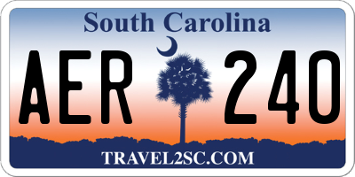 SC license plate AER240
