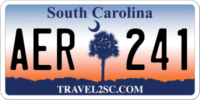 SC license plate AER241