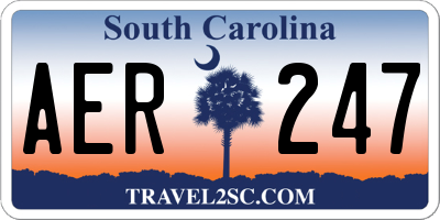 SC license plate AER247