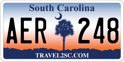 SC license plate AER248