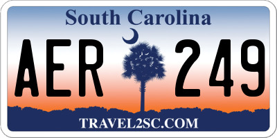 SC license plate AER249
