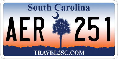 SC license plate AER251