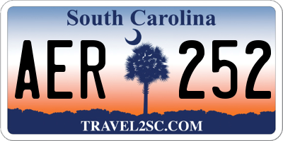 SC license plate AER252