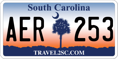 SC license plate AER253