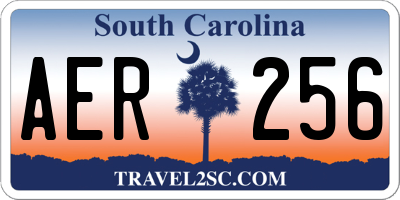 SC license plate AER256