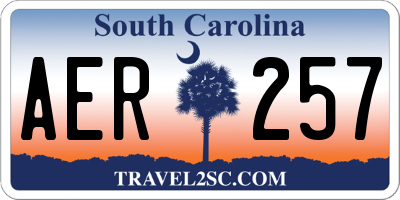 SC license plate AER257