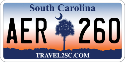 SC license plate AER260