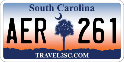 SC license plate AER261