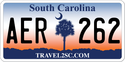 SC license plate AER262