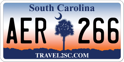 SC license plate AER266