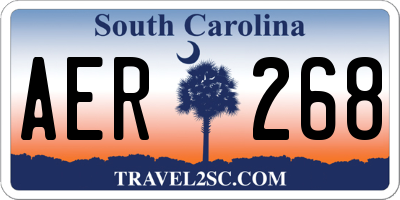 SC license plate AER268