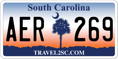 SC license plate AER269