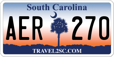 SC license plate AER270