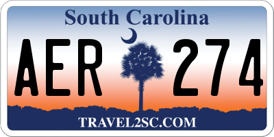 SC license plate AER274