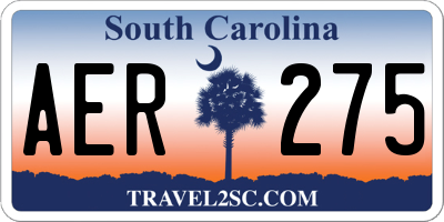 SC license plate AER275