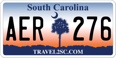 SC license plate AER276