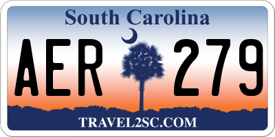 SC license plate AER279
