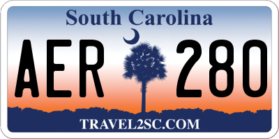 SC license plate AER280