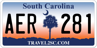 SC license plate AER281