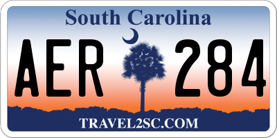 SC license plate AER284