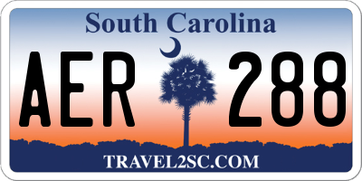 SC license plate AER288