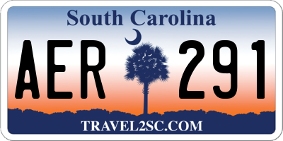 SC license plate AER291