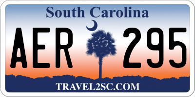 SC license plate AER295