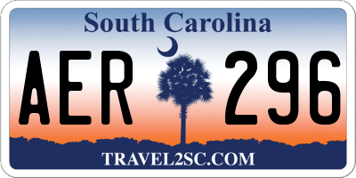 SC license plate AER296