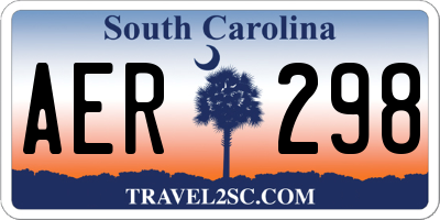 SC license plate AER298