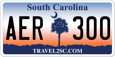 SC license plate AER300