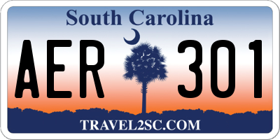 SC license plate AER301