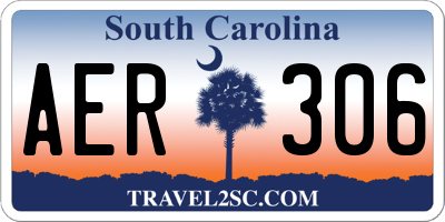 SC license plate AER306