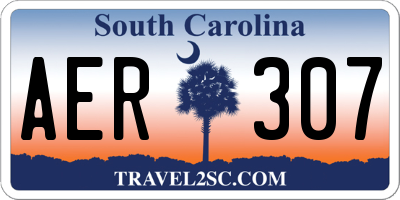 SC license plate AER307