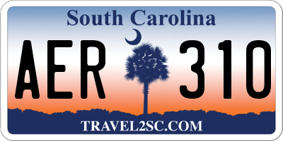 SC license plate AER310