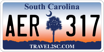 SC license plate AER317
