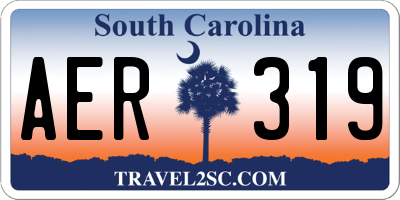 SC license plate AER319