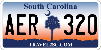 SC license plate AER320