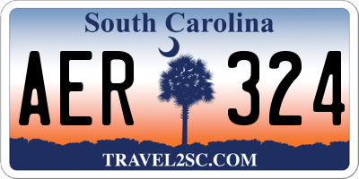 SC license plate AER324