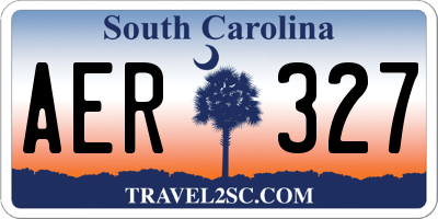 SC license plate AER327
