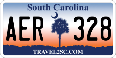 SC license plate AER328